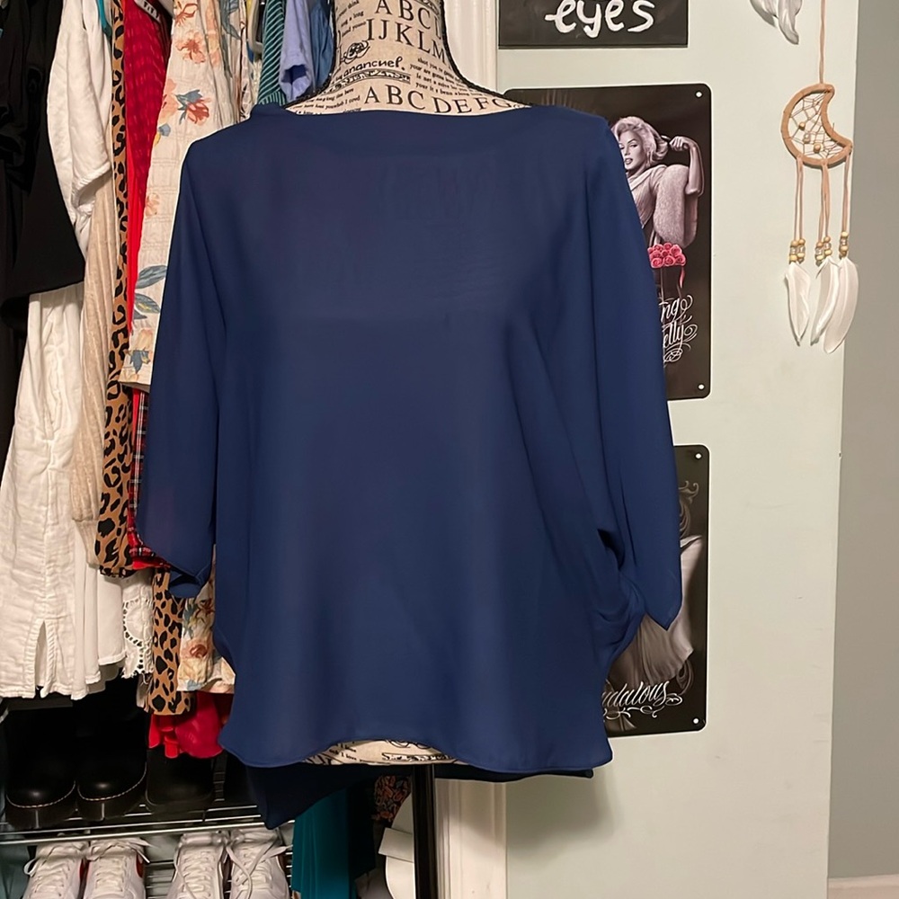 Dark blue blouse